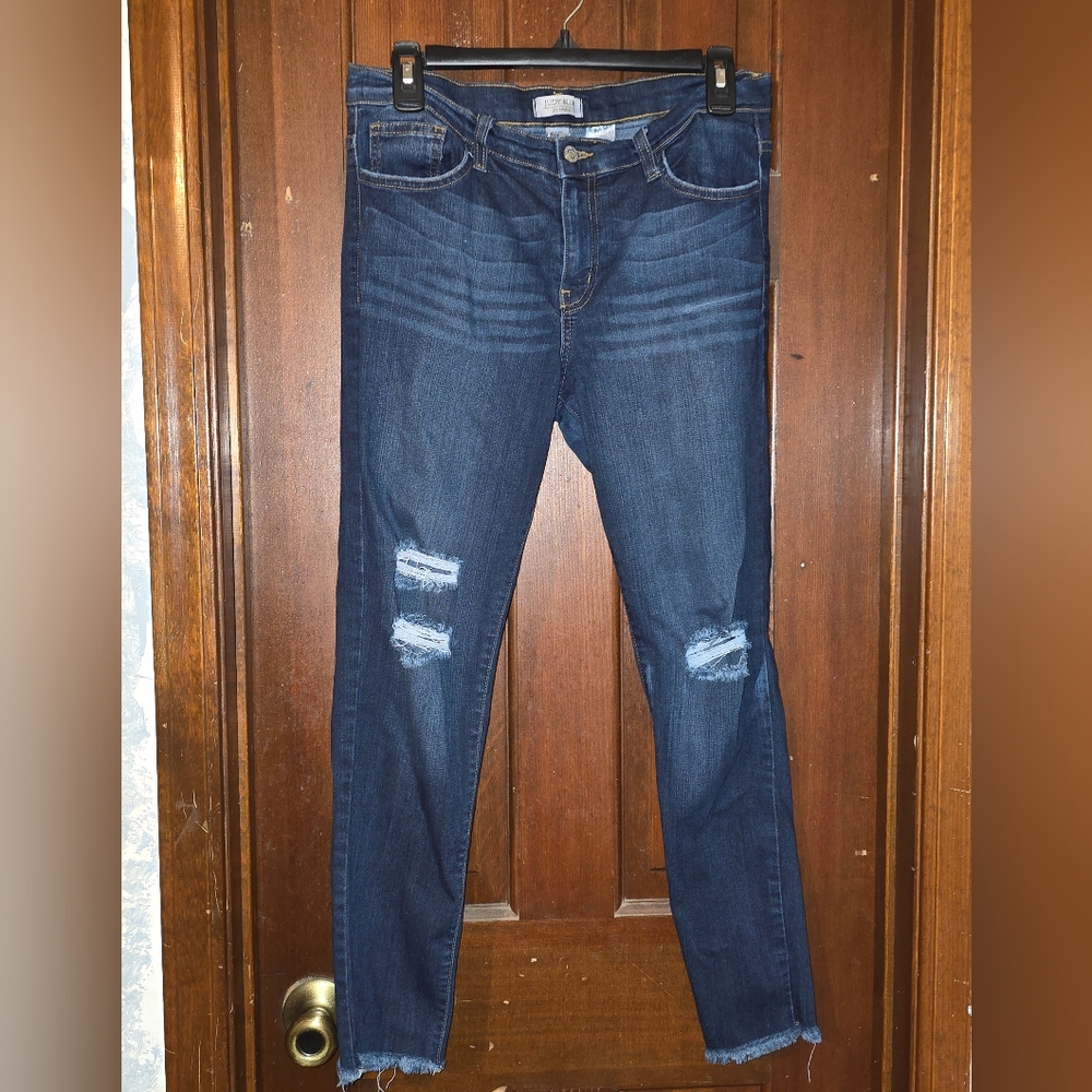Distressed Blue Jeans